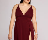Plus Galilea Formal High Slit Dresses